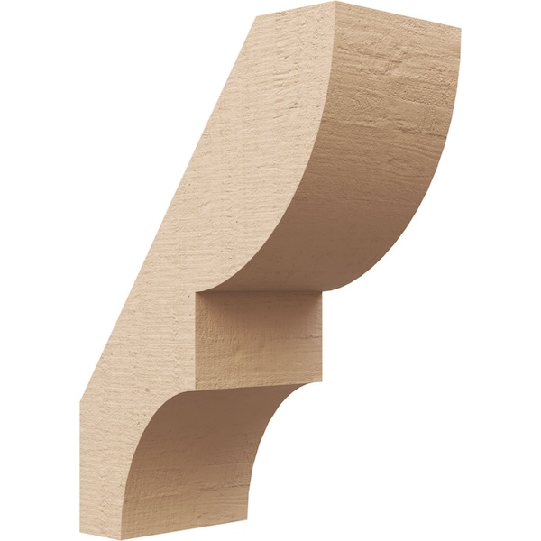 Ekena Millwork 5-inch W x 10-inch D x 14-inch H Ridgewood Rough Cedar Woodgrain TimberThane Knee Brace, Primed BRCUR05X10X14RIDRCPR - main